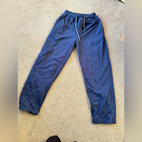 DudeRobe Blue Terry cloth lined lounge  pants Size S/M ** very warm - Picture 7 of 9